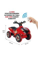 UJ Toys UJ 60002 Uj Ranger | 6V Uzaktan Kumandalı Akülü ATV | Kırmızı | 3-4 Yaş - Görsel 8