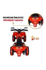 UJ Toys UJ 60002 Uj Ranger | 6V Uzaktan Kumandalı Akülü ATV | Kırmızı | 3-4 Yaş - Görsel 7