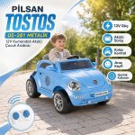 Pilsan Tostos 05-281 Metalik | 12V Uzaktan Kumandalı Akülü Çocuk Arabası | Mavi - Görsel 4
