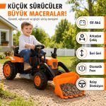 Pilsan 05 124 Excavator PLS-26 | 6V Akülü Kepçeli Traktör | 36+ Ay | 50 Kg - Görsel 8