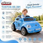 Pilsan Tostos 05-281 Metalik | 12V Uzaktan Kumandalı Akülü Çocuk Arabası | Mavi - Görsel 5