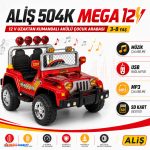 Aliş 504K Mega 12V | 12 V Uzaktan Kumandalı Akülü Çocuk Arabası | 3-8 Yaş - Görsel 4