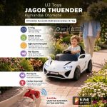 UJ Toys JAGOR THUENDER KUMANDA Otomobil | 6V Uzaktan Kumandalı Akülü Çocuk Arabası | 2+ Yaş - Görsel 3