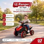 UJ Toys UJ 60002 Uj Ranger | 6V Uzaktan Kumandalı Akülü ATV | Kırmızı | 3-4 Yaş - Görsel 2