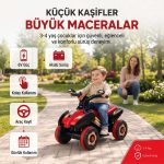 UJ Toys UJ 60002 Uj Ranger | 6V Uzaktan Kumandalı Akülü ATV | Kırmızı | 3-4 Yaş - Görsel 5